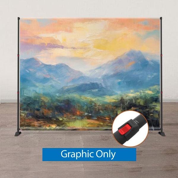 Clicca 10ft Backdrop Display | 10' x 8' Step & Repeat Banner Stand | Graphic Only