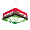8ft x 42in Blimp Quad Hanging Banner | Printed Bottom Graphic Only | Trade Show Hanging Sign - Hanging Banner Exhibit Display