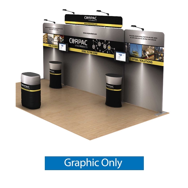 20ft Atlantic B Waveline Original Fabric Display (Double-Sided Graphic Only)