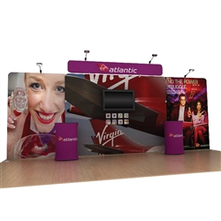 20ft Atlantic B Waveline Original Trade Show Display (Case, Printed Wrap)