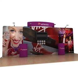 20ft Atlantic C Waveline Original Trade Show Display (Case, Printed Wrap)