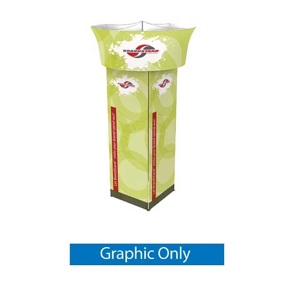 5ft x 12ft Squared Tower with 10ft x 42in Tapered Blimp | Tension Fabric Displays for Trade Show Booths, Exhibits & Events