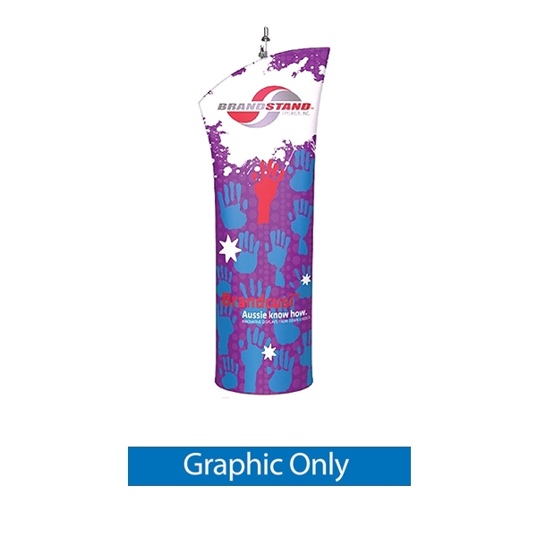33.5in x 81in Brandcusi Angled Fabric Display Graphic Only