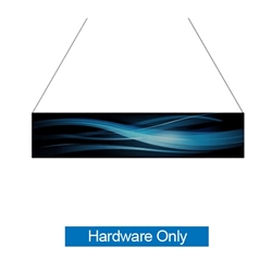 14ft x 3ft  Flat Hanging Sign (Hardware Only) is a must have at your next trade show. This ceiling banner is printed on quality fabric. Available shapes hanging sign are round, flat, square, curved square, tapered square and triangle