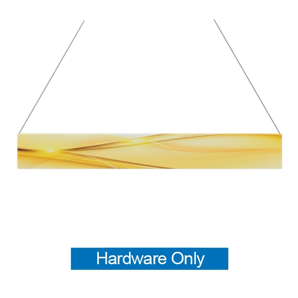 16ft x 3ft  Flat Hanging Sign (Hardware Only) is a must have at your next trade show. This ceiling banner is printed on quality fabric. Available shapes hanging sign are round, flat, square, curved square, tapered square and triangle