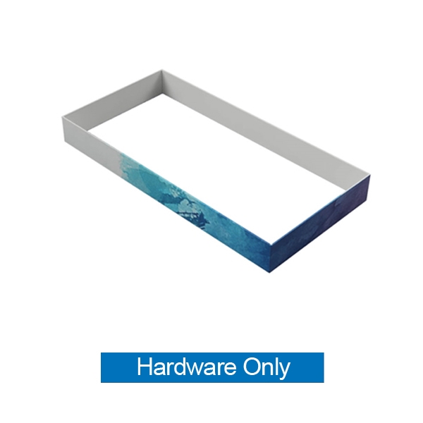 18ft x 2ft  Rectangular Hanging Sign (Hardware Only) is a must have at your next trade show. This ceiling banner is printed on quality fabric. Available shapes hanging sign are round, flat, square, curved square, tapered square and triangle