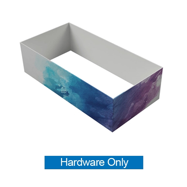 18ft x 5ft  Rectangular Hanging Sign (Hardware Only) is a must have at your next trade show. This ceiling banner is printed on quality fabric. Available shapes hanging sign are round, flat, square, curved square, tapered square and triangle