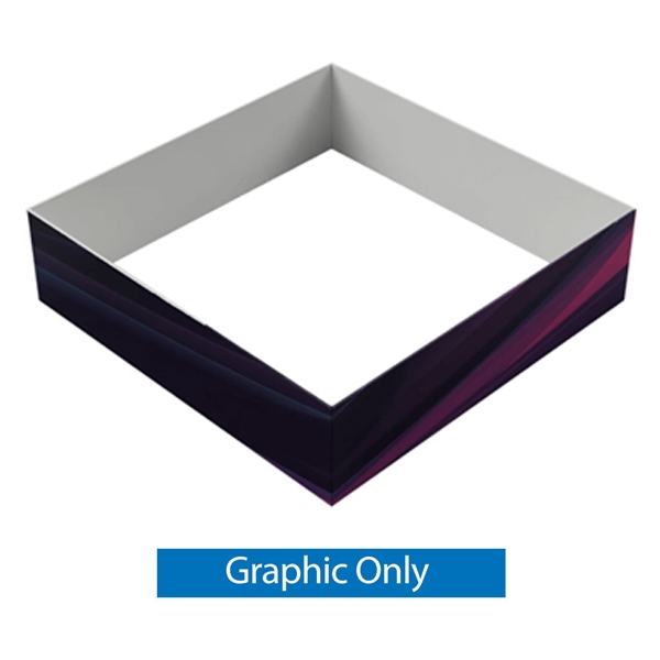 15ft x 5ft Single-Sided Square Hanging Sign (Graphic Only) is a must have at your next trade show. This ceiling banner is printed on quality fabric. Available shapes hanging sign are round, flat, square, curved square, tapered square and triangle