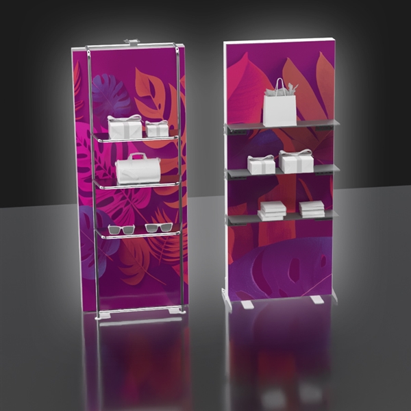 3.3ft x 8ft BrightLine Light Box Wall Kit J | Single-Sided | w/ Shelves