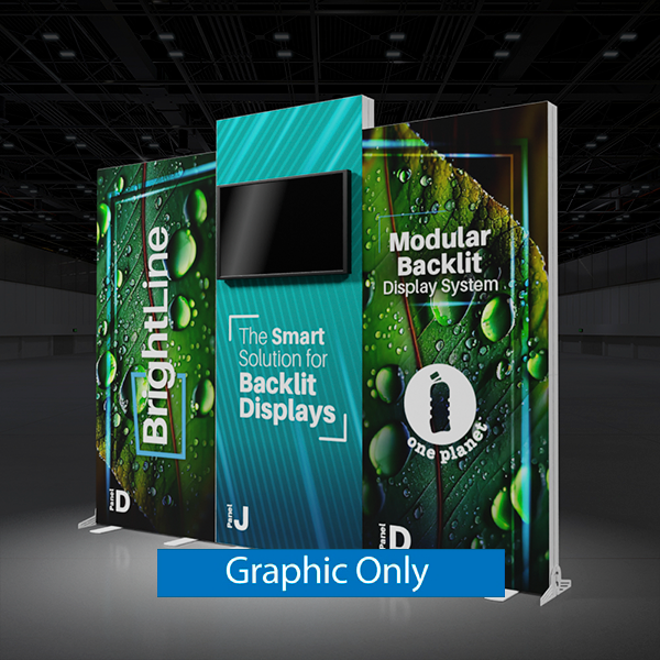 10ft x 8ft BrightLine Light Box Kit DJD | Double-Sided | Graphic Only