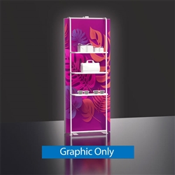 3ft x 7.5ft BrightLine Light Box | w/ Waterfall Shelving | Kit BLM-Merchandiser | Single-Sided Graphic Only