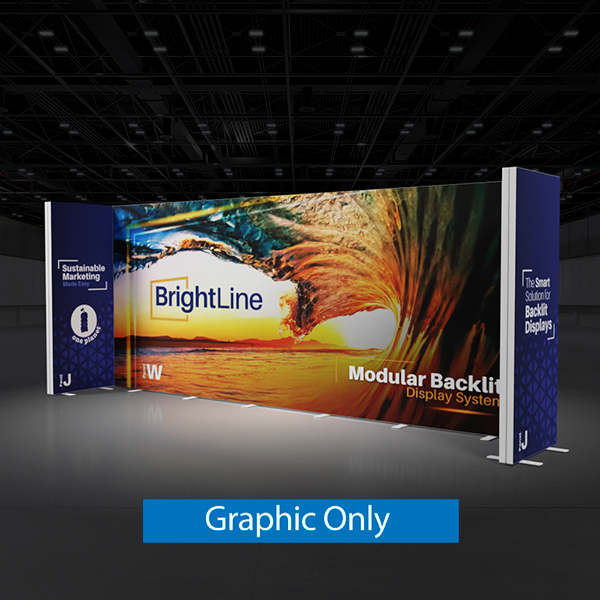 20ft x 8ft BrightLine Light Box Kit JWJ | Single-Sided | Graphic Only
