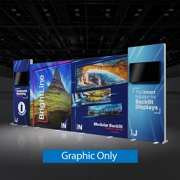 20ft x 8ft BrightLine Light Box Kit JNNJ | Single-Sided | Graphic Only