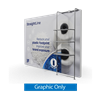 10ft x 7.5ft StraightLine SEG Wall w/ Waterfall Shelving | Kit F-Waterfall | Single-Sided Graphic Only