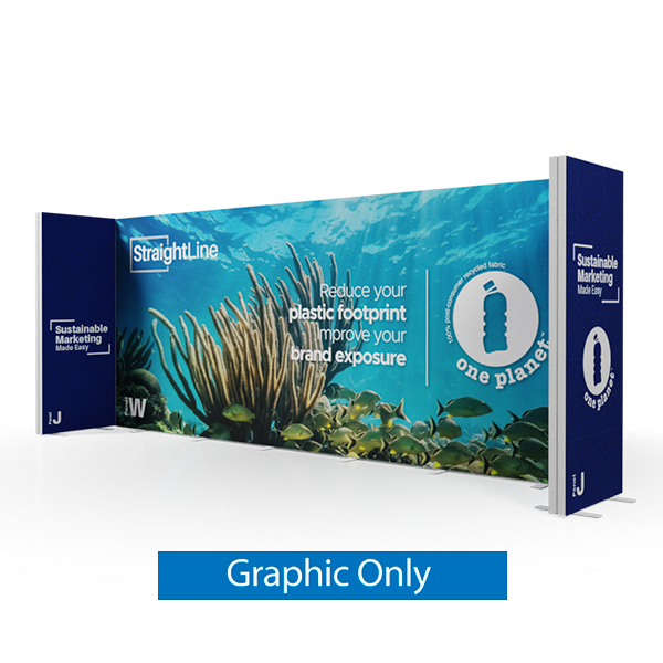 20ft x 8ft StraightLine SEG Wall Kit JWJ | Single-Sided | Graphic Only