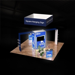 20ft x 20ft BrightLine Backlit Island Exhibit 09 | Trade Show Ready Booth