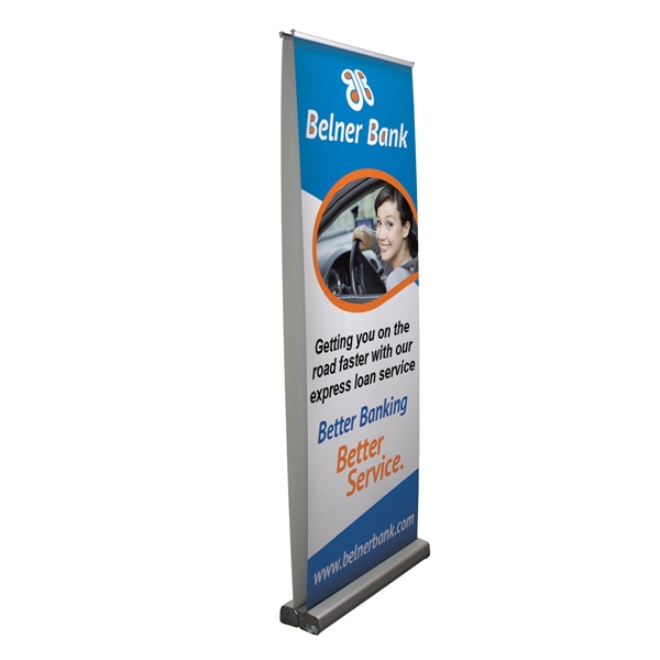 31.5in Optimum Retractor Bannerstand Dye-Sub Double-Sided Kit. Optimize your space and double-up your message with this versatile and durable Optimum Double Sided Retractable Banner Stand! Retractable banner stands for every need.