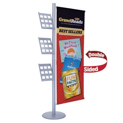 3ft x 6ft Flex Single-Banner Display Kit. This display's versatile central post can be customized with banners and lit racks. We've created three kits to get started, but add-ons are interchangeable so you can create your own configuration.
