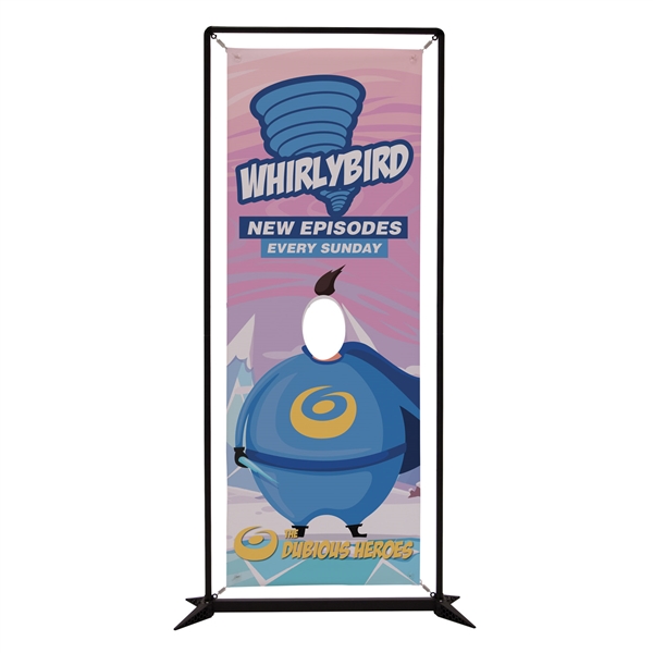 3.5ft x 7ft FrameWorx Face Cutout Titan 13 oz. Smooth Scrim Vinyl Single-Sided Junior Kit