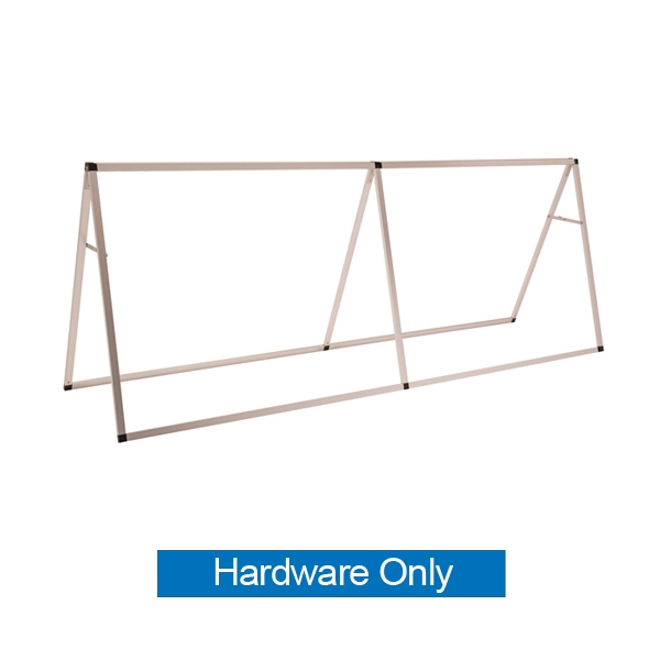 xyzDisplays.com offer you the Outdoor Horizontal A-Frame - Large Banner Display as a versatile way to display messages at sporting or other events when they need to stand out in a crowd. Designed to hold a single or double banner