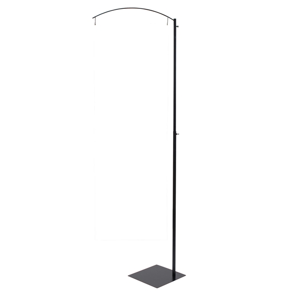 The Curved Cantilever Display Hardware allows you to display a single double sided banner or two single sided banners quickly and easily. Curved Cantilever Display Provides Quick and Appealing Custom Banner Displays. Indoor Banner Stands Display