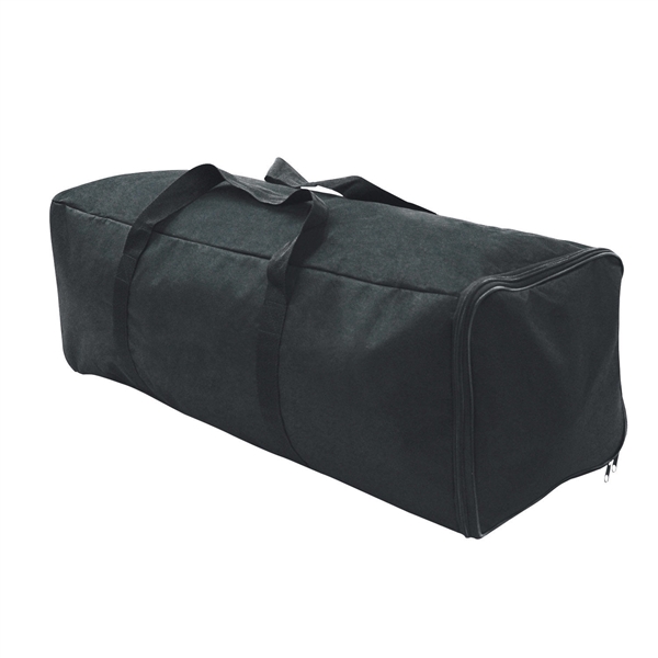32.5 in (W) x 9 in (H) x 11 in (L) Fabric Displays Black Soft Carry Case. A soft-sided carrying case designed specifically to securely house the components of the EuroFit Bow Floor Displays. Made from PVC lined polyester with carrying straps.