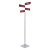 Wayfinding Rectangle Sign Post Kit | Four Double-Sided Imprinted Signs