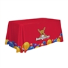 This 4ft Standard table throw offers a professional presentation at your next trade show or event.  This Draped Four Sided table cover features custom printed graphics that are dye-sub printed on polyester fabric for a beautiful brand presentation. Our ta