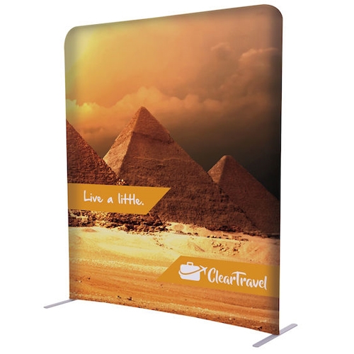 5ft x 72in EuroFit Straight Wall Floor Tension Fabric Display Kit. The uniqueness of a tension fabric display is evident when you see one on the trade show floor.