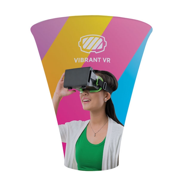 8ft x 8ft EuroFit Vortex Floor Tension Fabric Display Kit. These double-sided displays weigh 75% less than standard pop-up displays.