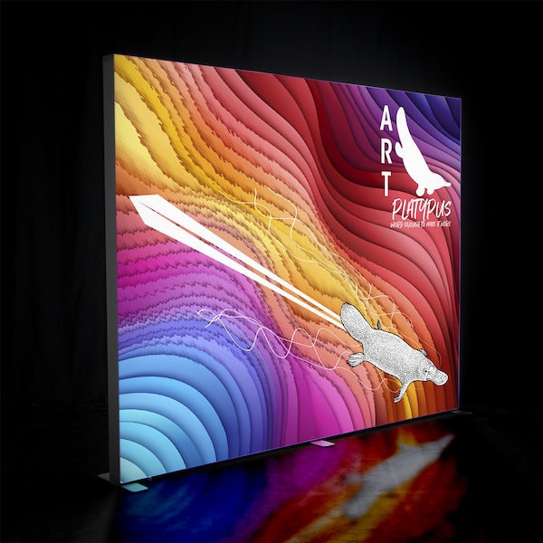 10ft x 8ft Premier SEG Glo Backlit Display Kit. Illuminate your backwall with this LED lit SEG display!
