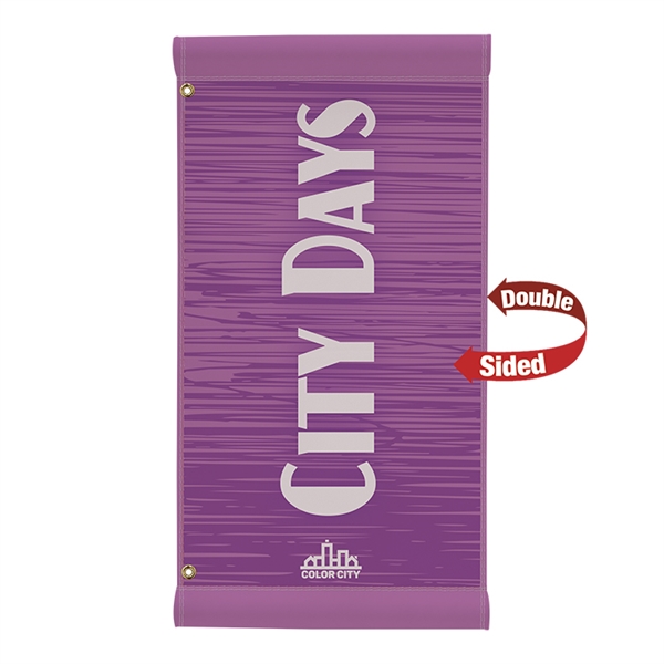 18in x 36in Double-Sided Fabric Boulevard Banner. 
High-quality fabric banners lend an upscale flair to any street or parking lot.
