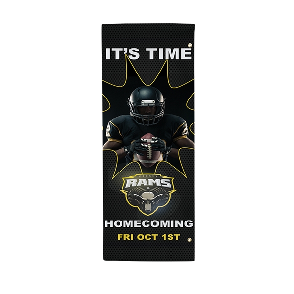18in x 48in Single-Sided Vinyl Boulevard Banner. 
This vibrantly printed boulevard banner will be the talk of the town.