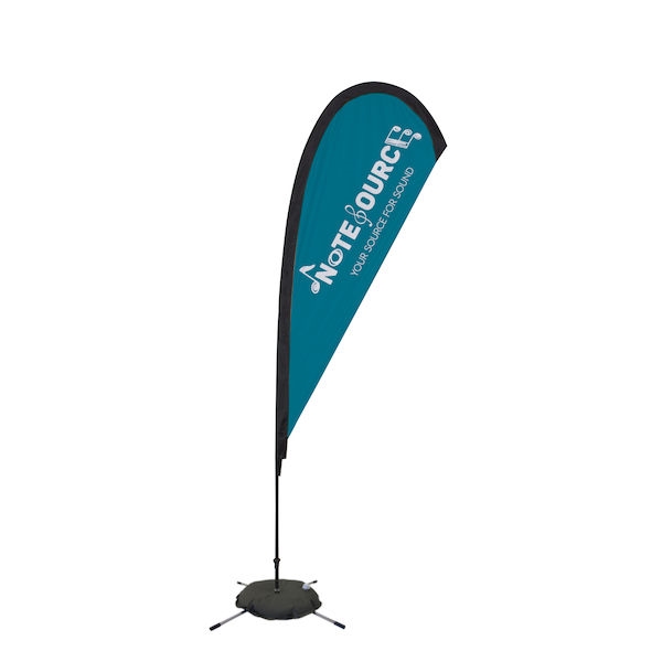 8ft Elite Teardrop Nylon Flag w/ Scissor Base
