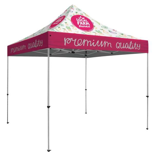 10ft x 10ft Deluxe Steel Tent with Full Dye-Sub Printed Canopy