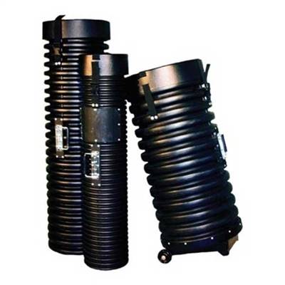 12in x 50in 515 Tank Tube Heavy Duty Trade Show Shipping & Travel Cases with Wheels for Banners, Monitors, Graphic, Displays. Plastic Shipping and Travel Cases protect graphics and other exhibits from getting banged-up during transit from show to show