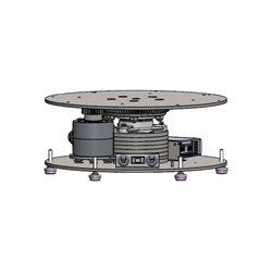 A compact low profile rotator that is very useful for heavier and taller indoor loads. This is a step up in size and power from the IR-800 with a
heavier-duty bearing. Ideal with 4ft to 6ft tops. 30W version offers variable speed and more torque.