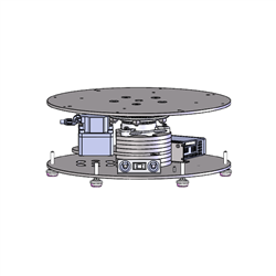 A compact low profile rotator that is very useful for heavier and taller indoor loads. This is a step up in size and power from the IR-800 with a
heavier-duty bearing. Ideal with 4ft to 6ft tops. 60W version offers variable speed and more torque.