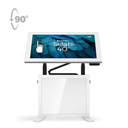 40in Makitso Sslab Touch Screen Interactive Digital Signage Screen White Table Display with Pro content driver. Create a memorable experience for students, hotel and restaurant patrons, potential clients at trade shows with customized touch screen tables