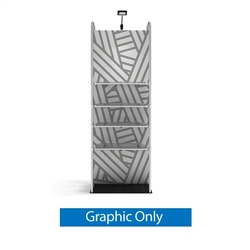 3ft x 8ft Waveline Merchandiser Trade Show Display with Shelving | Single-Sided Graphic Only