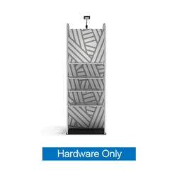 3ft x 8ft Waveline Merchandiser Trade Show Display with Shelving | Hardware Only