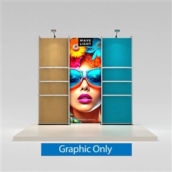 9ft x 8ft WaveLight Merchandiser Backlit Trade Show Display Kit K50FS with Shelving | Graphic Only