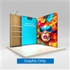 8.5ft x 8ft WaveLight Merchandiser Backlit Trade Show Display Kit K51FS with Shelving | Graphic Only