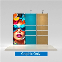 9ft x 8ft WaveLight Merchandiser Backlit Trade Show Display Kit K52FS with Shelving | Graphic Only