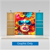 13ft x 8ft WaveLight Merchandiser Backlit Trade Show Display Kit K55FS with Shelving | Graphic Only