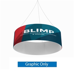 8ft x 24in MAKITSO Blimp Tube Hanging Fabric Banner Single Sided Print Only. It is easy for trade show booths to get lost in the crowd. Create excitement and make your booth more visible by displaying our custom Ceiling Hanging Banner Displays