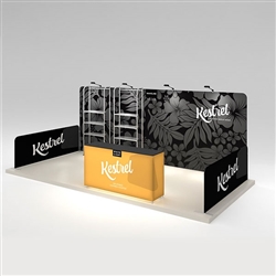 20ft x 8ft Waveline Kestrel Trade Show Booth | w/ Shelving