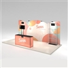 20ft x 8ft Waveline Swan Trade Booth | w/ Shelving