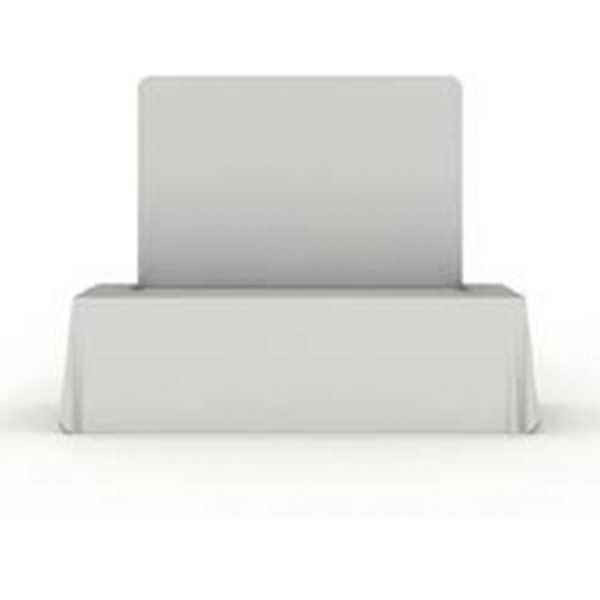 8ft x 5ft Flat Waveline Media Tabletop Display | Double-Sided Tension Fabric Booth