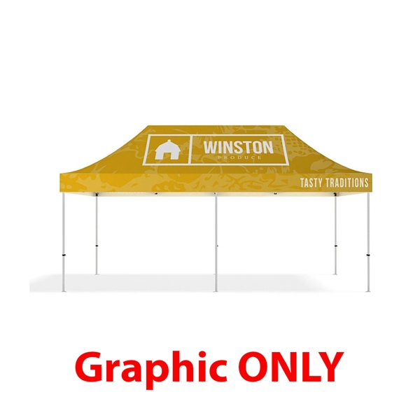 20ft Makitso Event Tent Top Full Color Graphic Print - Double Sided (Top Only). The result is a vibrant, long-lasting graphic that will provide you with branding for years to come.